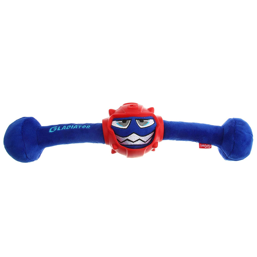 GiGwi Gladiator Squeaker Inside Plush/TPR Dog Toy (Medium)_thumbnail_1